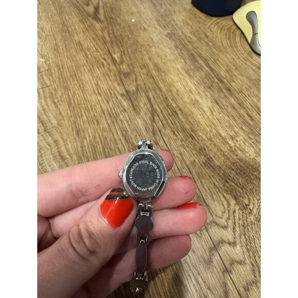 Cote D'Azur Women's Watch Silver Tone Band Crystal Bezel 24mm New Battery - Picture 3 of 5